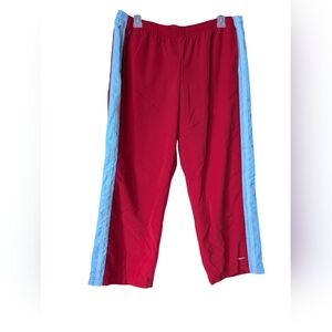 Nike Sportswear Sweatpants men's L Red Straight Fit Outdoor Pants 90's Vintage